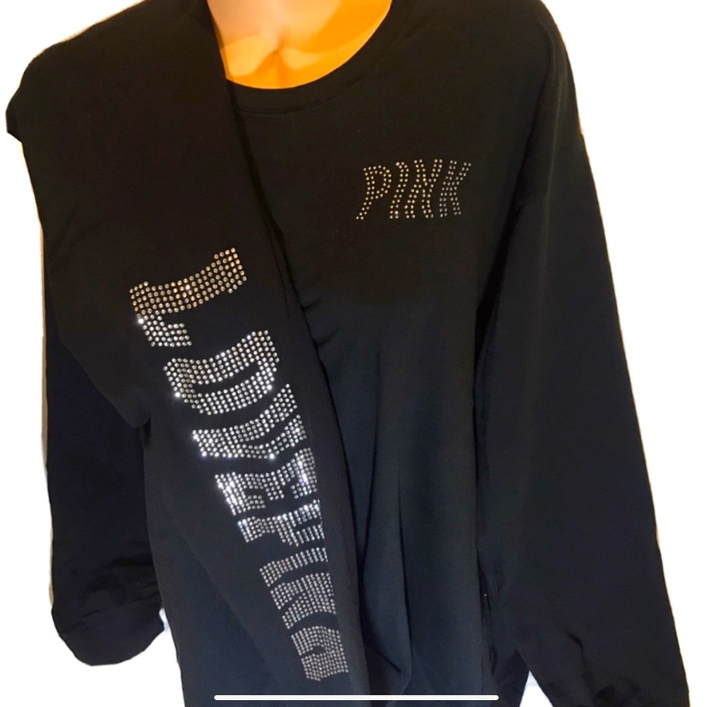 NEW VICTORIA SECRET PINK BLING SHIRT HIGH WAIST FULL LENGTH COTTON LEGGING SET